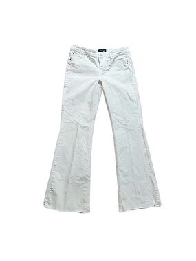 WHBM ~ True White Jean Trousers w/Front and Back Pockets Adorned w/Rhinestones